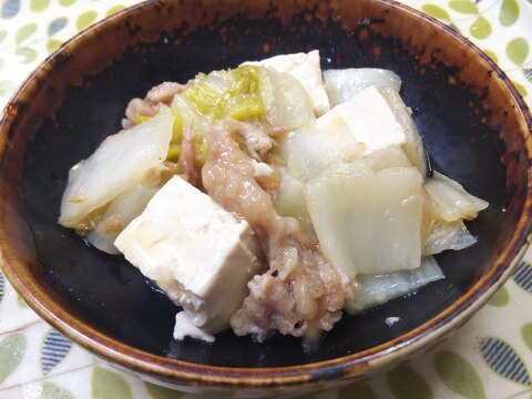 豚こま・とうふ・白菜の炒め煮